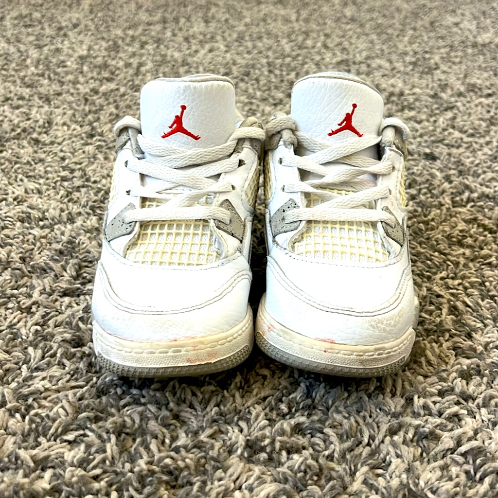 White Jordan 4 Size 10c